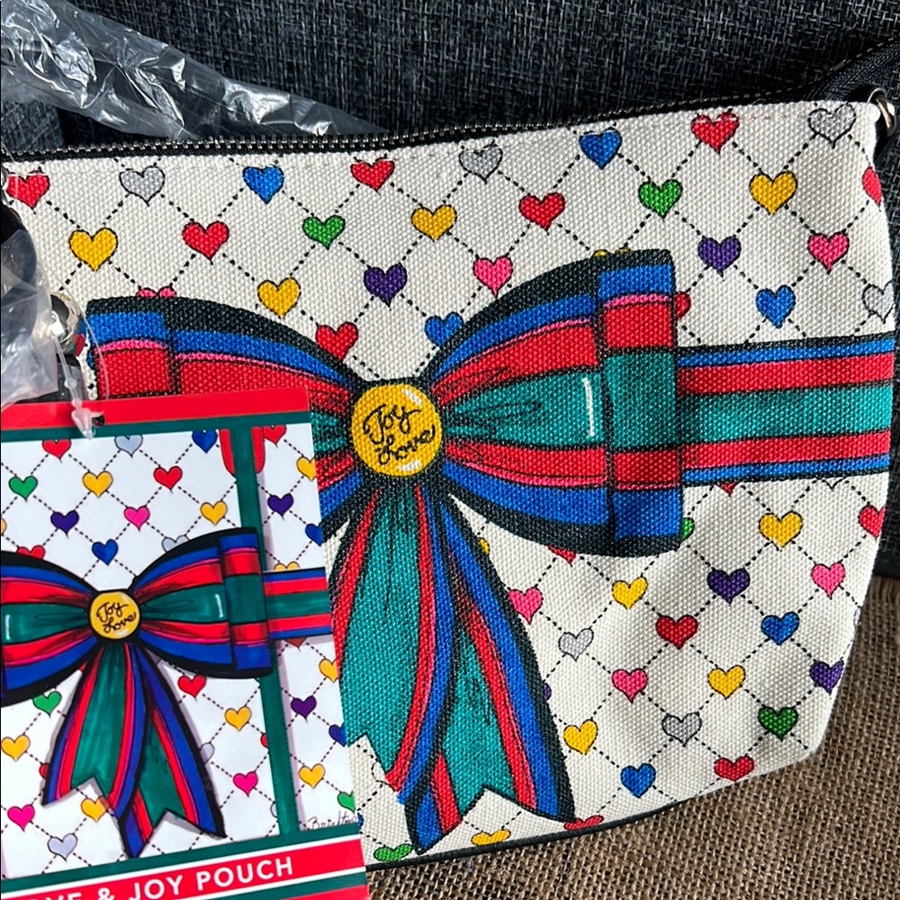 BRIGHTON LOVE & JOY canvas Hearts Crossbody Bag (NWT) ♥️ - Picture 7 of 14